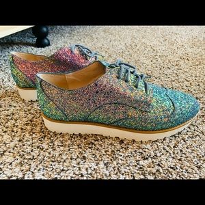 Qupid Glitter Oxford Shoes